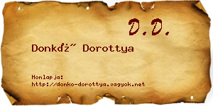 Donkó Dorottya névjegykártya